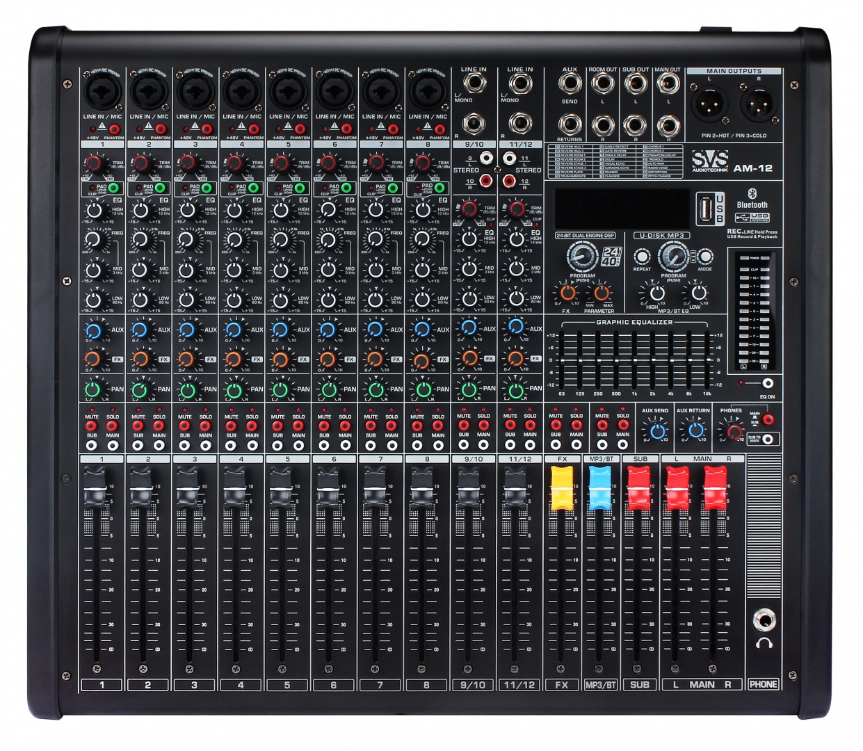 SVS Audiotechnik mixers AM-12 Микшерный пульт аналоговый, 12-канальный в Черноголовке