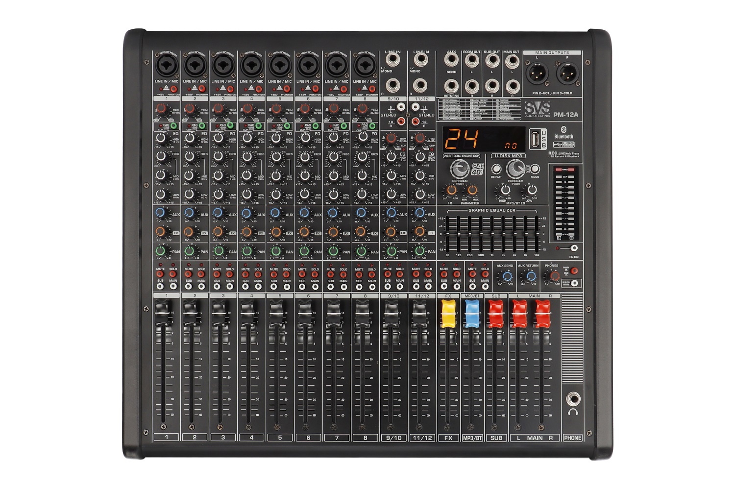 SVS Audiotechnik mixers PM-12A Активный аналоговый микшерный пульт, 12-канальный в Черноголовке